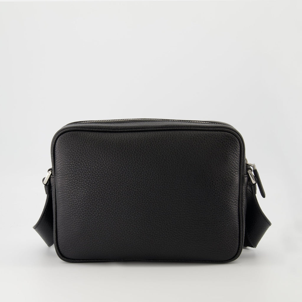 Prada bag, black shoulder bag, grained calf leather, sustainable fashion, luxury accessories