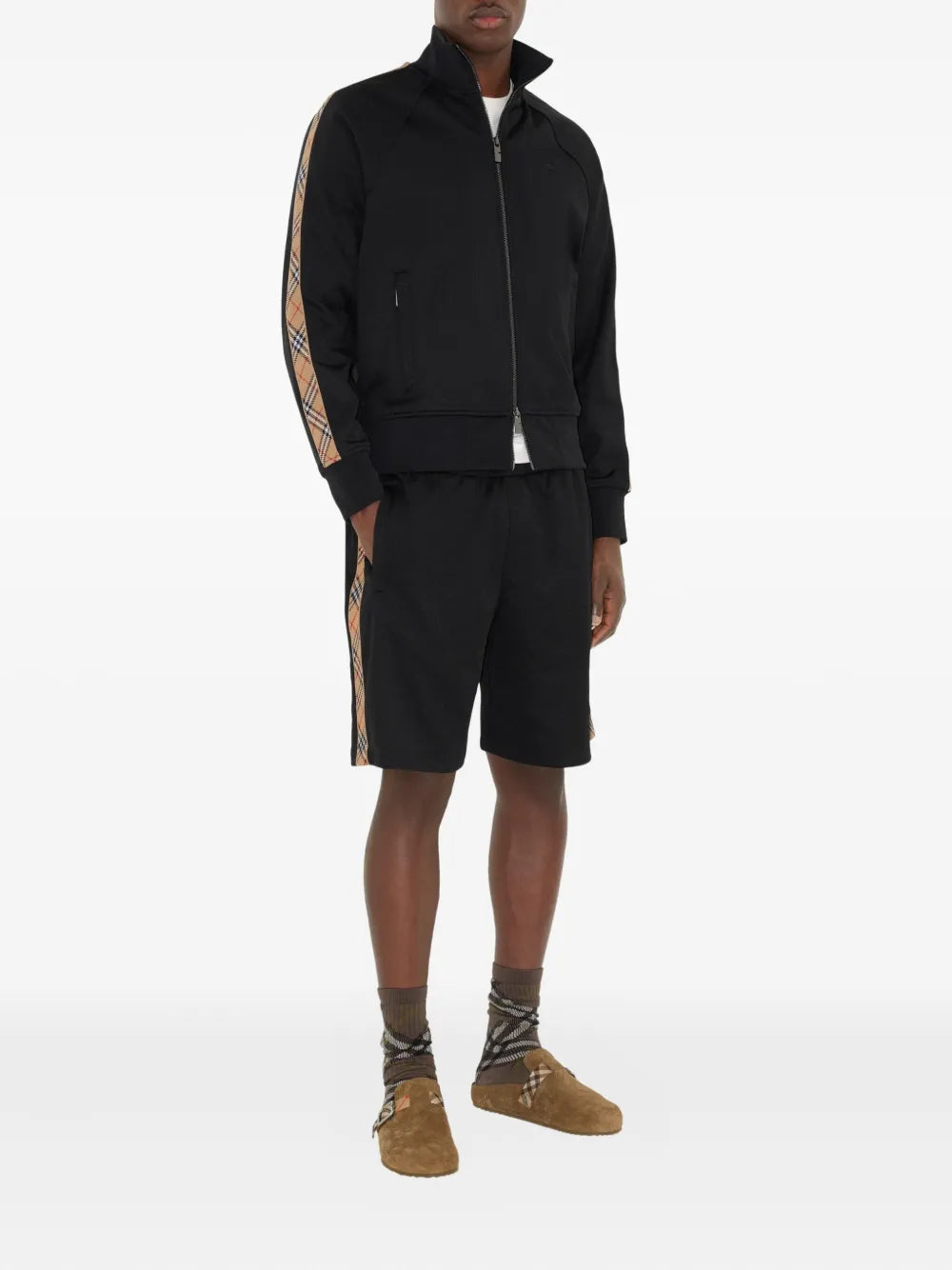 블랙 코튼 트랙 재킷