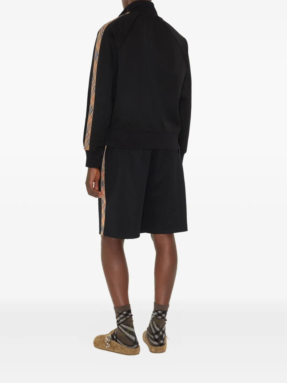 블랙 코튼 트랙 재킷