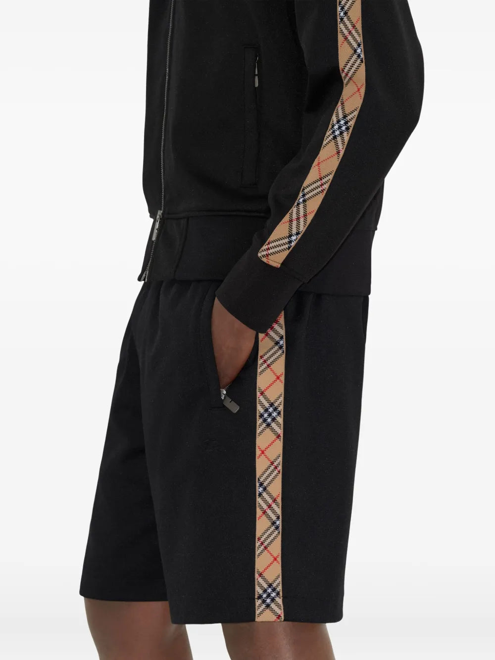 블랙 코튼 트랙 재킷