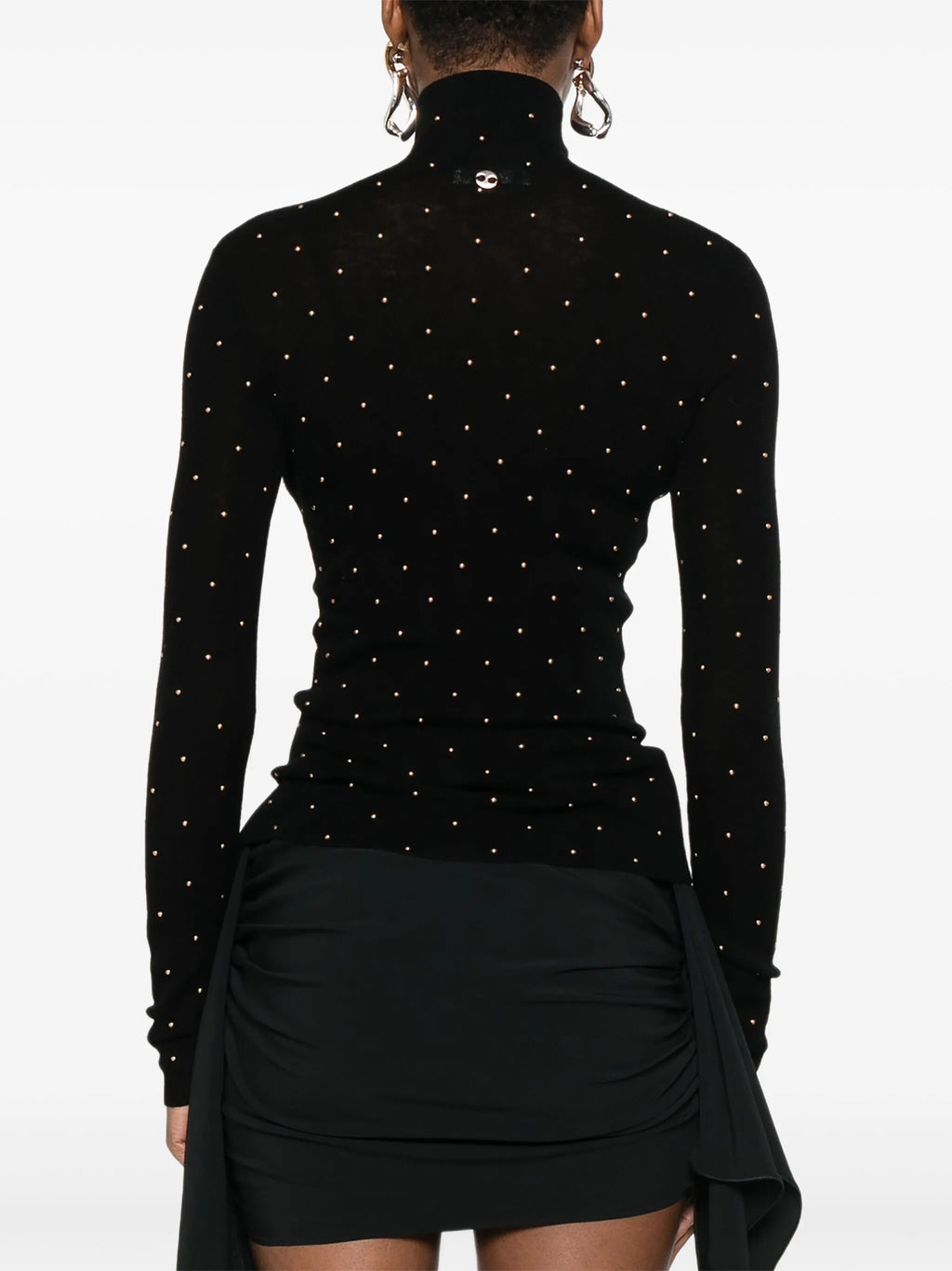 Image of Fine Wool Turtleneck with Rivet Detail by Rabanne for Women - Season Spring-Summer 2026 - Model View 3