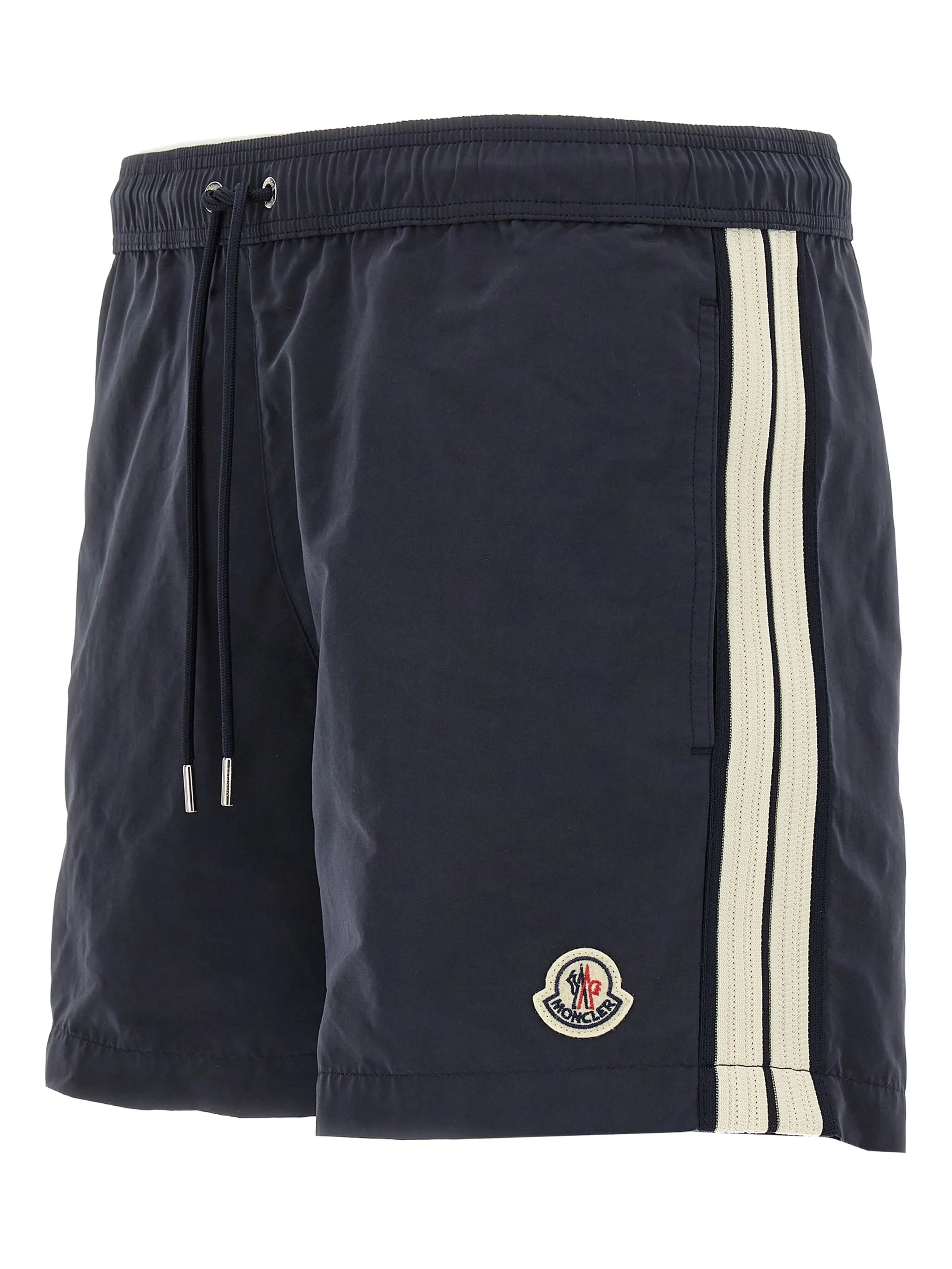 Image of Navy Swim Shorts by Moncler for Men - Season Spring-Summer 2025 - Model view 2