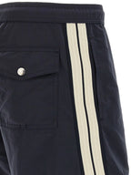 Image of Navy Swim Shorts by Moncler for Men - Season Spring-Summer 2025 - Model view 4