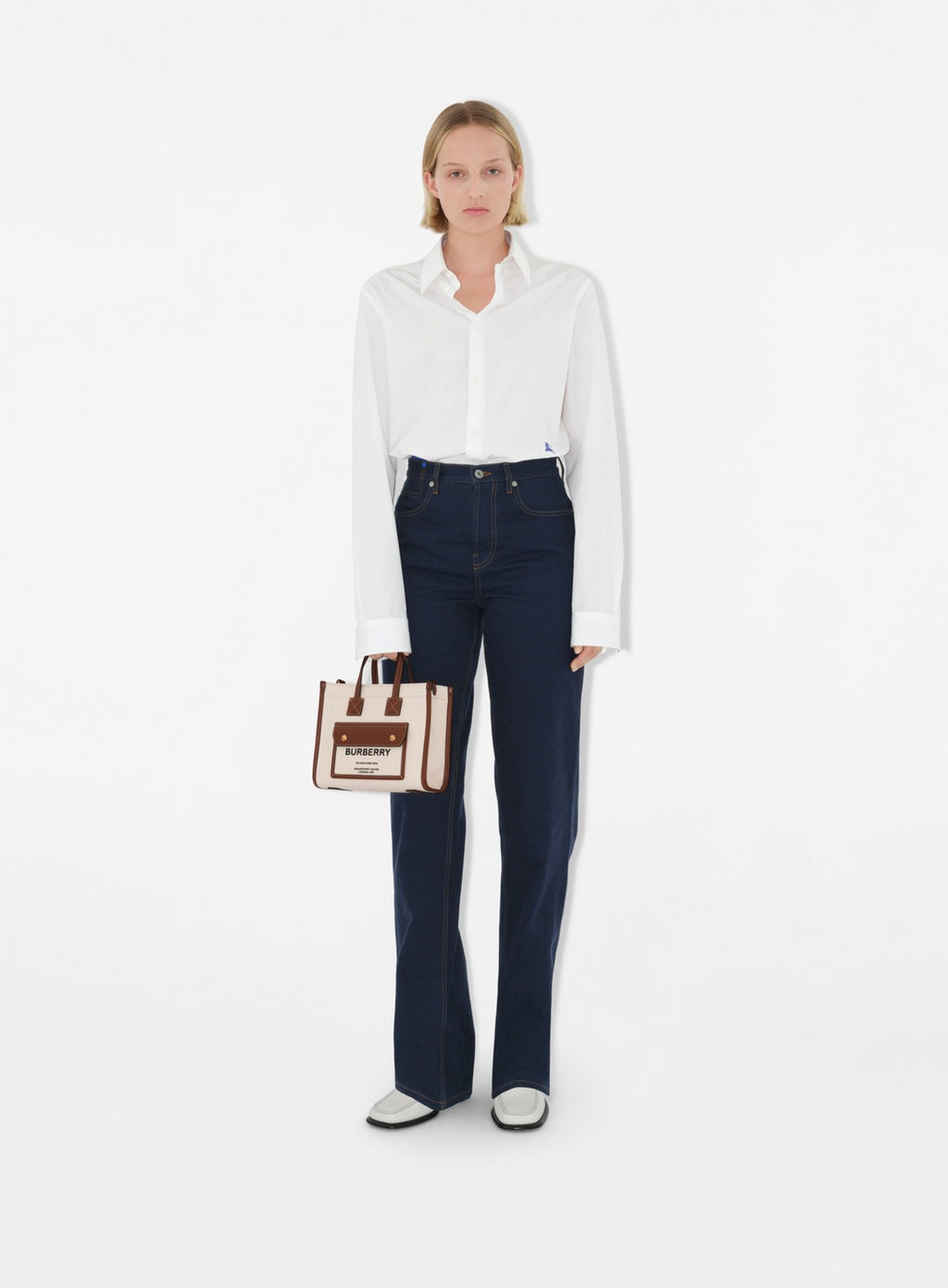 Burberry tote bag, canvas leather bag, luxury accessory, designer tote, women's handbags