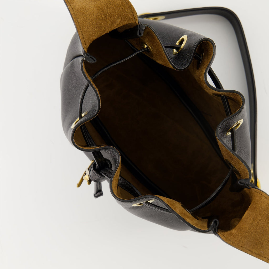 Bild der schwarzen Bucket Bag von Saint Laurent für Frauen - Saison Herbst-Winter 2025 - Detailansicht 2