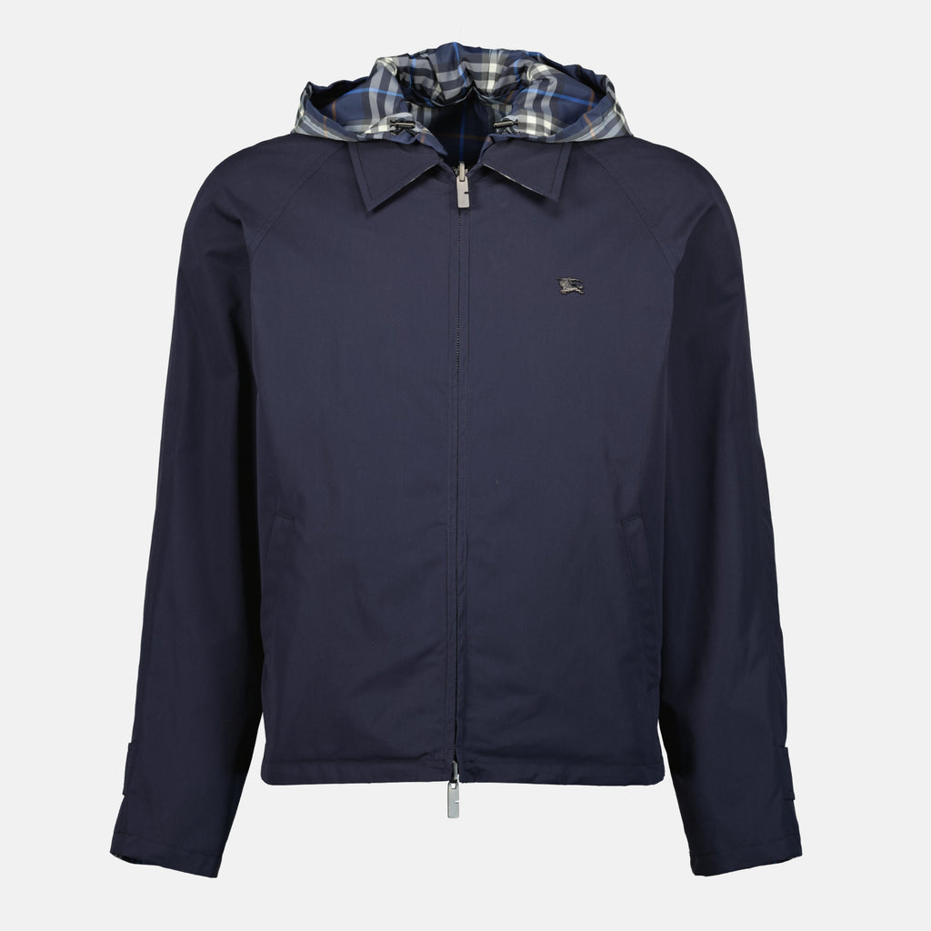 リバーシブルチェックネイビージャケット