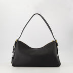 Prada, Sac Aimée, black leather bag, luxury accessories, contemporary design