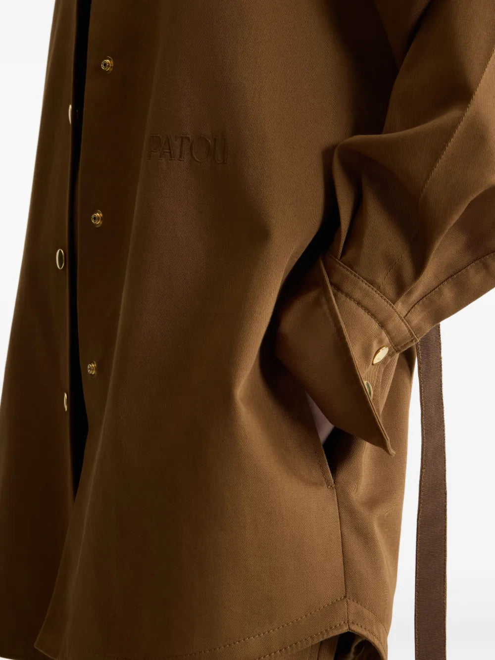 ブラウンシャツドレス