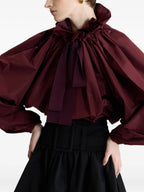 Image of Iconic Bordeaux Blouse by Patou for Women - Season Autumn-Winter 2025 - Model view 3