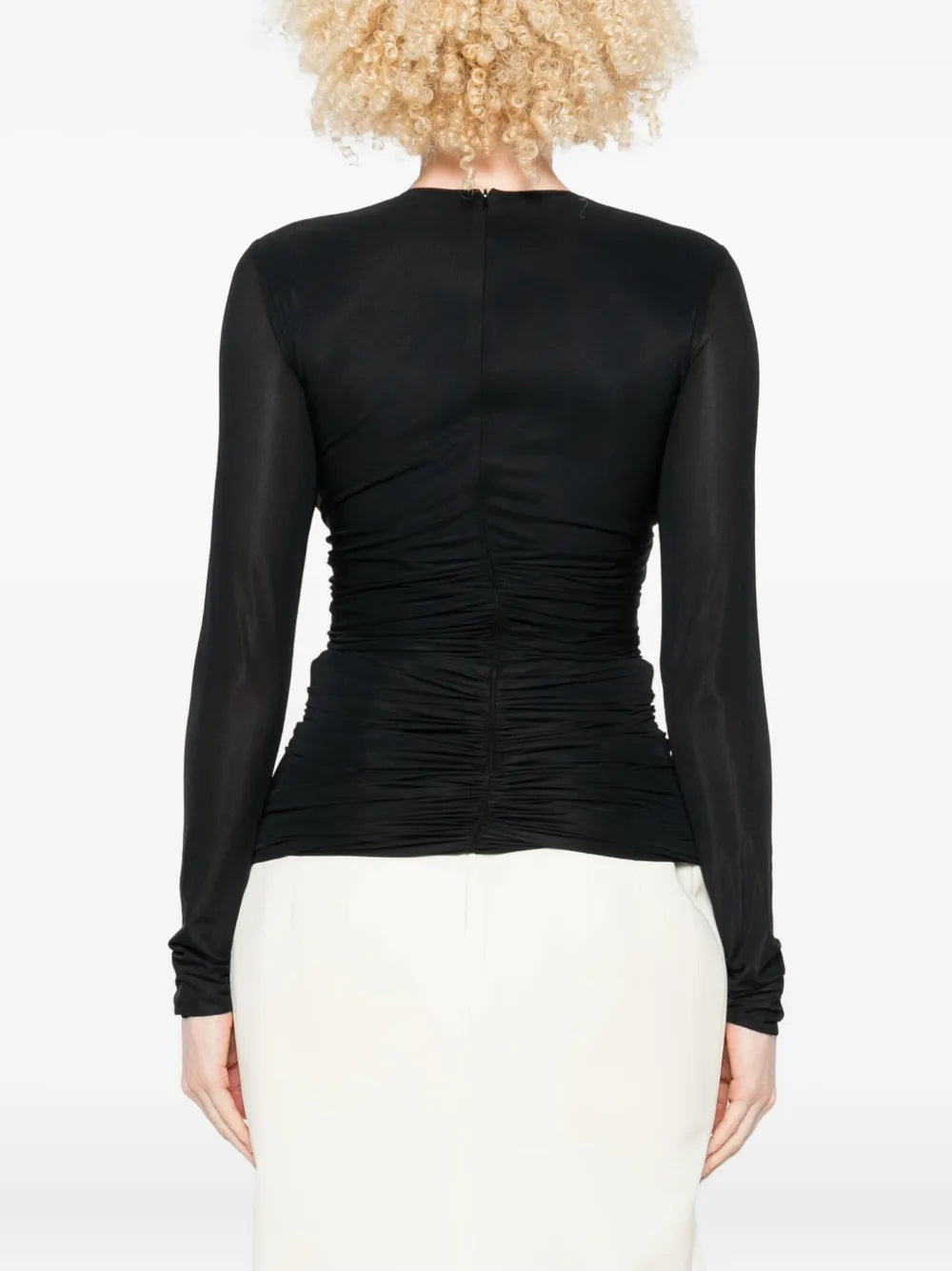 Top Hollow Venus Mesh Preto