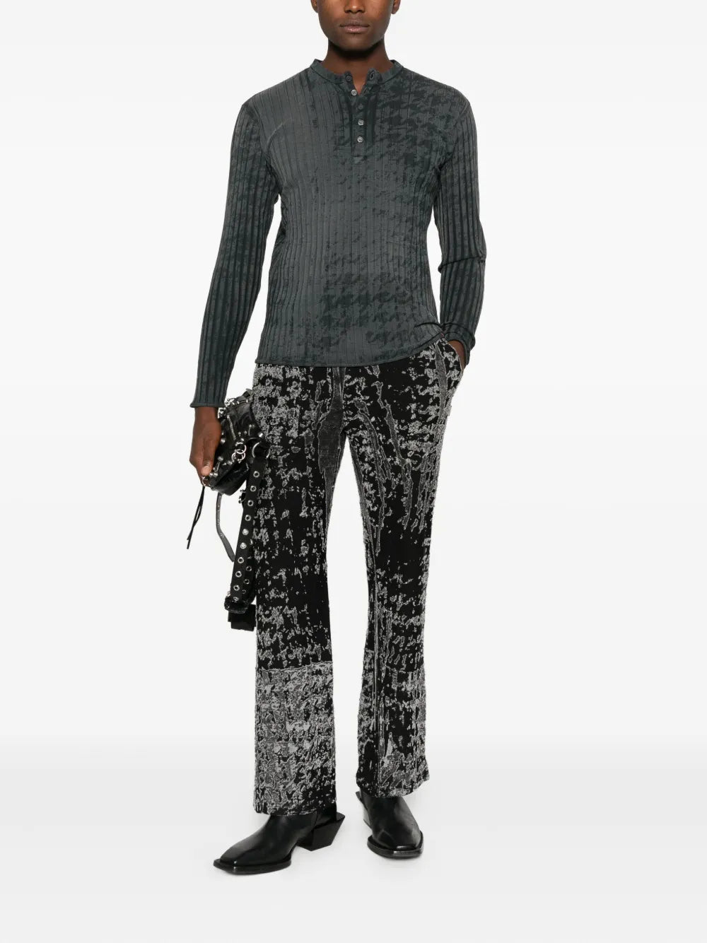 Image of Long Sleeve T-Shirt T-A-L-L-Y by Diesel for Men - Season Autumn-Winter 2025 - Model View 2