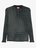 Image of Long Sleeve T-Shirt T-A-L-L-Y by Diesel for Men - Season Autumn-Winter 2025 - Model View 1