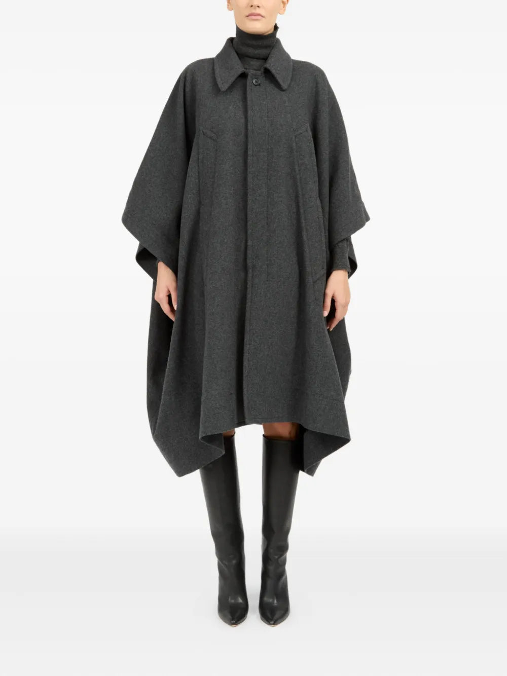 Gray Wool Long Coat