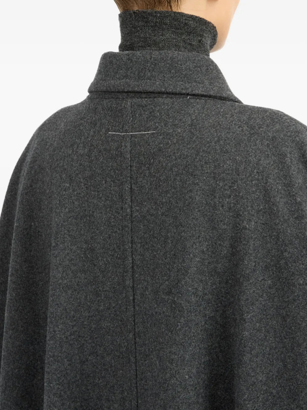 Cappotto lungo grigio in lana