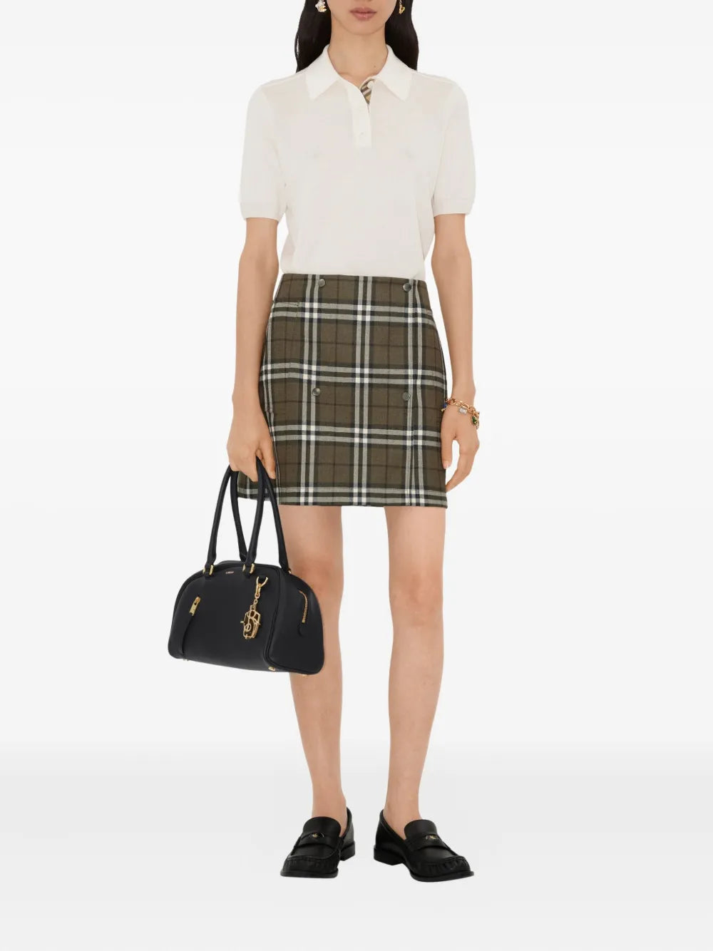 Gonna Mini in Lana a Quadri