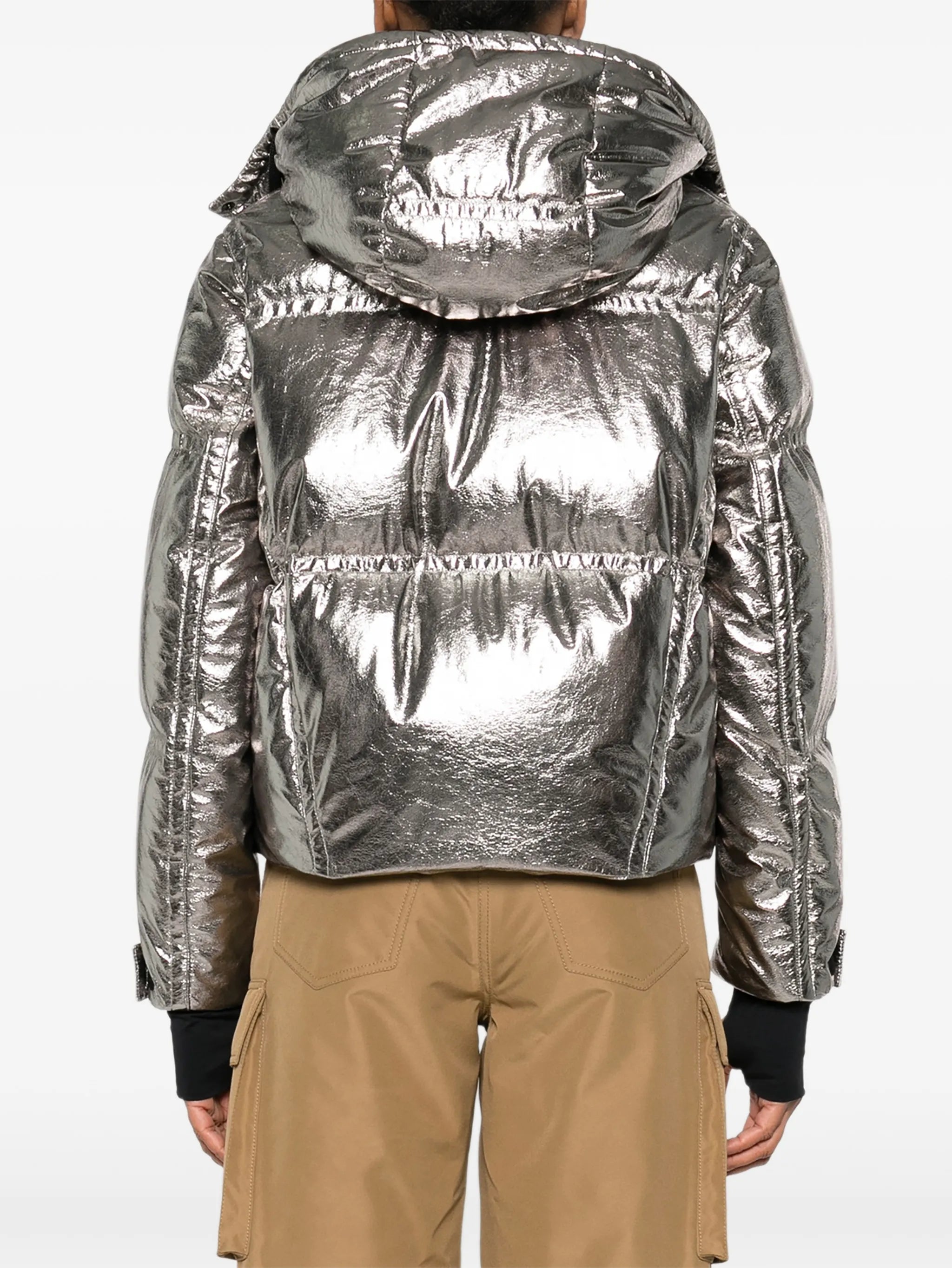 Image of Calaque Metallic Puffer by Moncler Grenoble for Women - Season Autumn-Winter 2025 - Model view 3