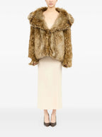 Image of Faux Fur Jacket by Mm6 for Women - Season Autumn-Winter 2025 - Model view 1
