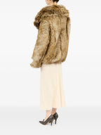 Image of Faux Fur Jacket by Mm6 for Women - Season Autumn-Winter 2025 - Model view 4