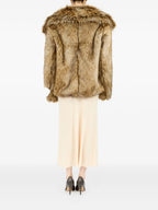 Image of Faux Fur Jacket by Mm6 for Women - Season Autumn-Winter 2025 - Model view 3