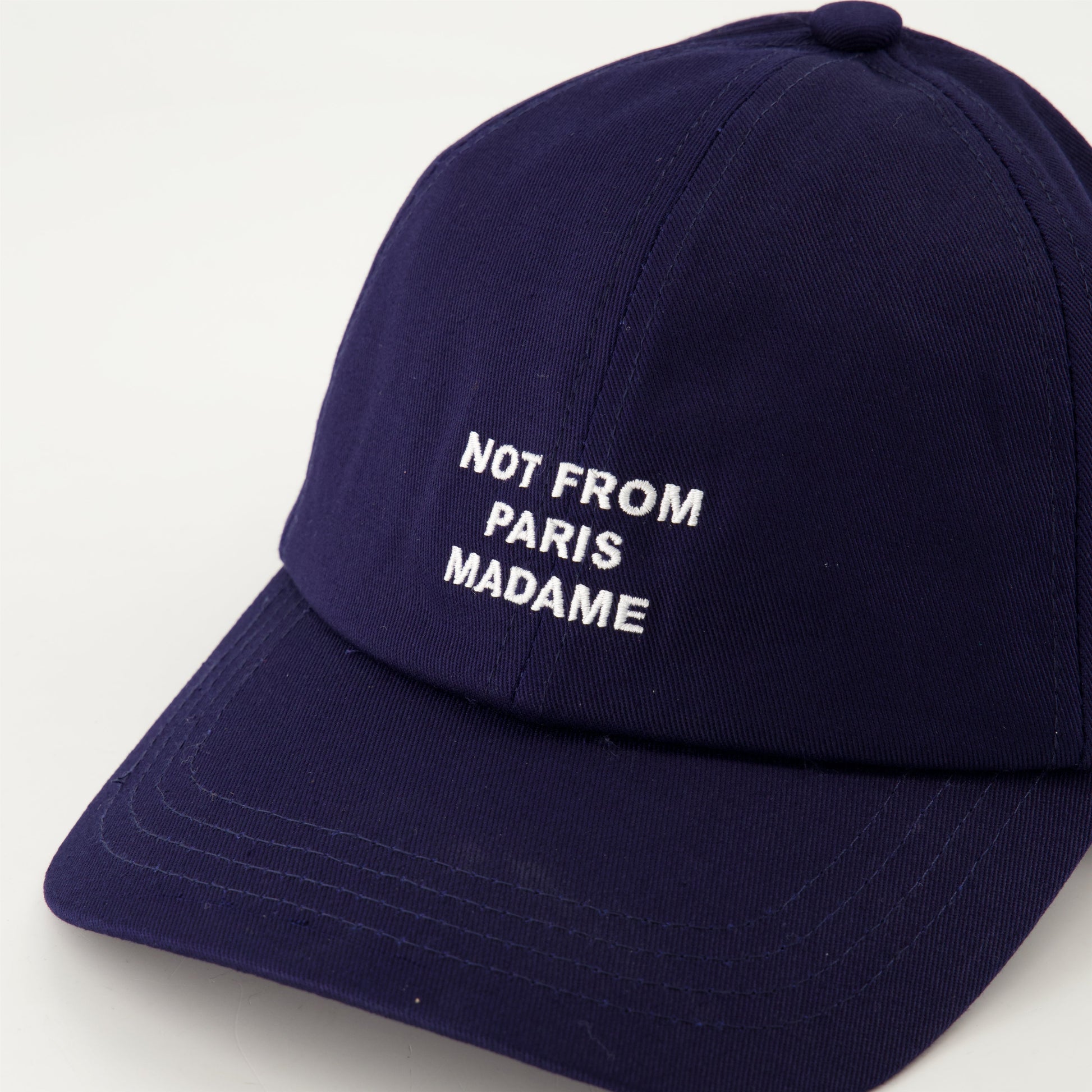 Slogan Cap, Navy Blue Hat, Adjustable Fit Cap, Cotton Cap, Spring-Summer 2025 Accessories