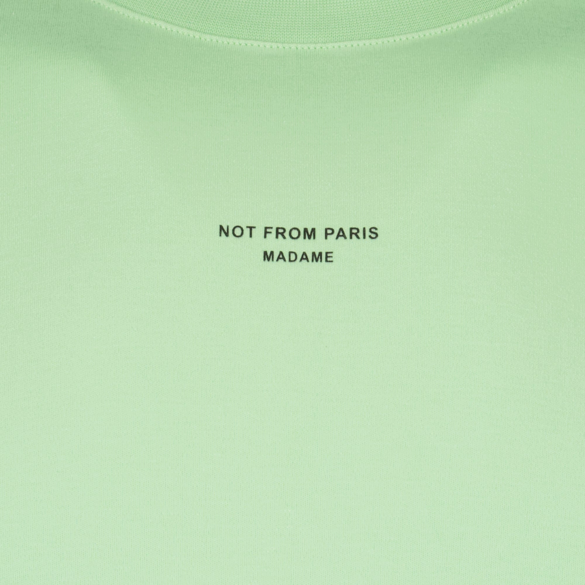 classic T-shirt, Drôle De Monsieur, jersey cotton T-shirt, light green T-shirt, embroidered logo tee