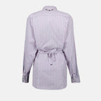Image of Striped Purple Shirt by Rabanne for Women - Season Spring-Summer 2025 - Back View