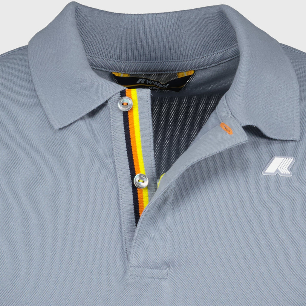 Polo Vinnie, grey polo shirt, cotton piqué, K-Way polo, classic collar