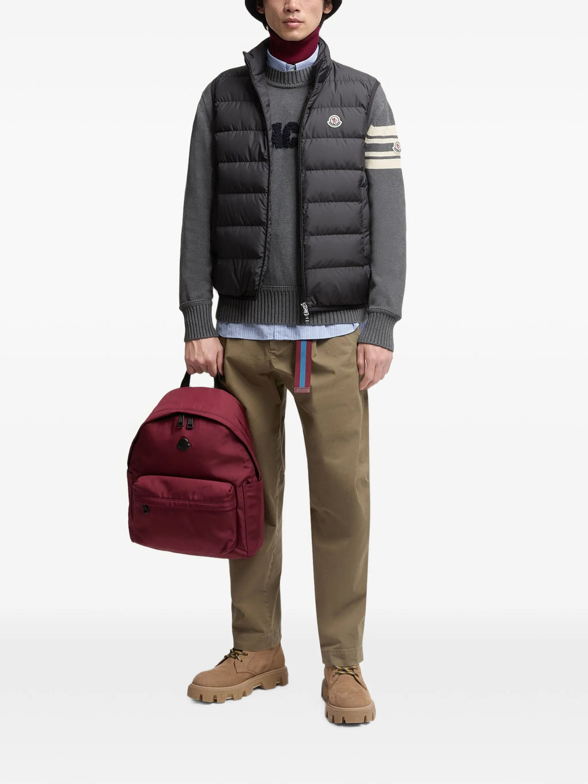 Image of Contrin Black Gilet by Moncler for Men - Season Autumn-Winter 2026 - Model View 1