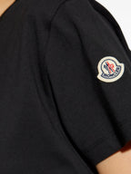 Image of Embroidered Logo T-Shirt by Moncler for Women - Season Spring-Summer 2026 - Model view 4