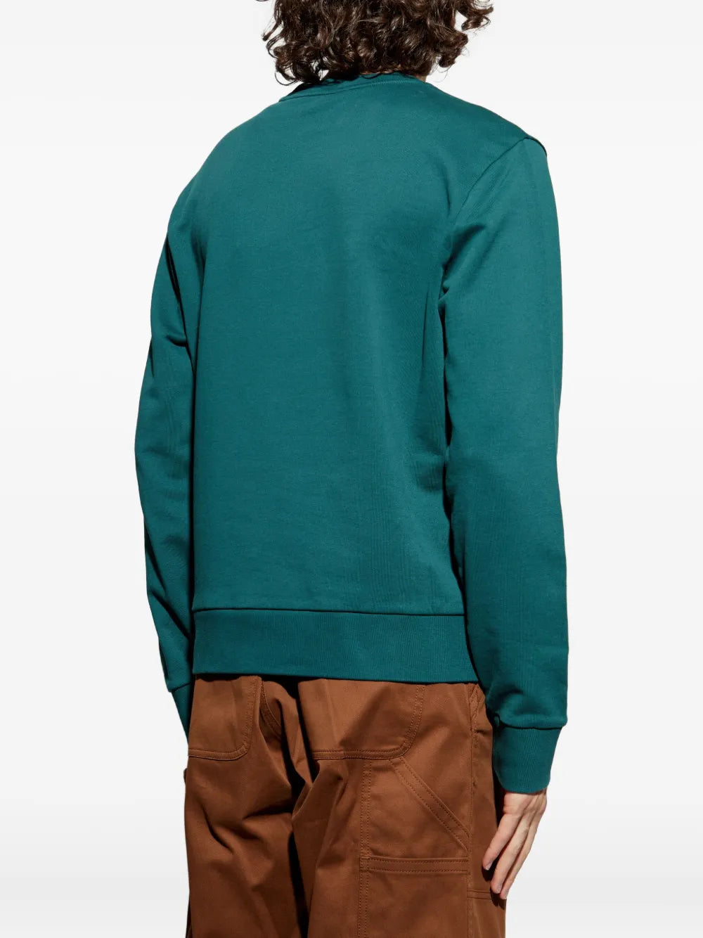 Image of Green Logo Sweatshirt by Moncler for Men - Season Autumn-Winter 2025 - Detail View 6