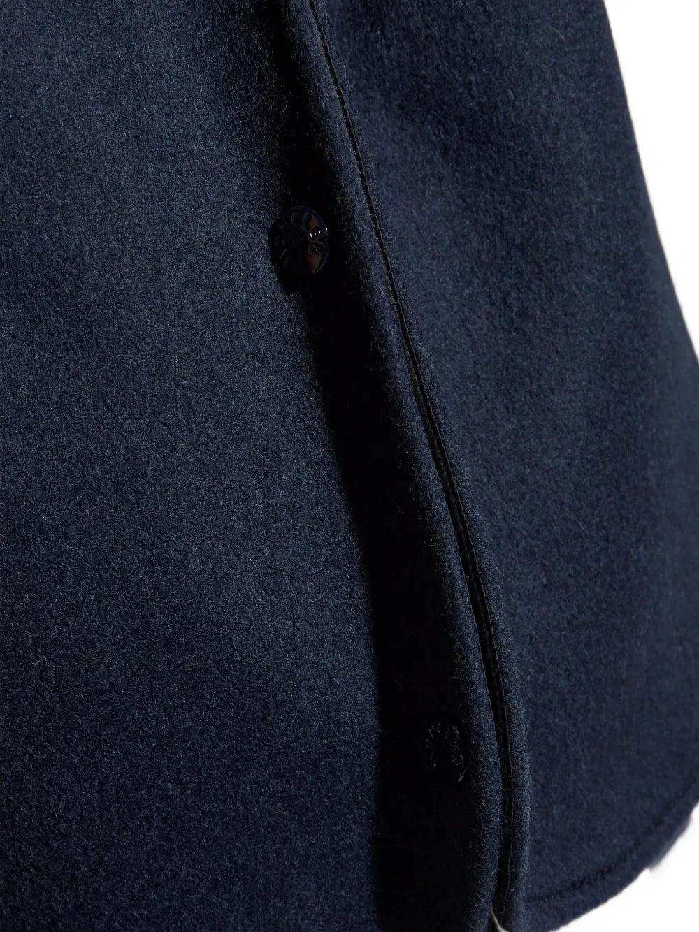 ネイビーウールジップケープ