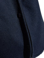 Image of Navy Wool Zip Cape by Moncler for Women - Season Autumn-Winter 2025 - Detail View 7