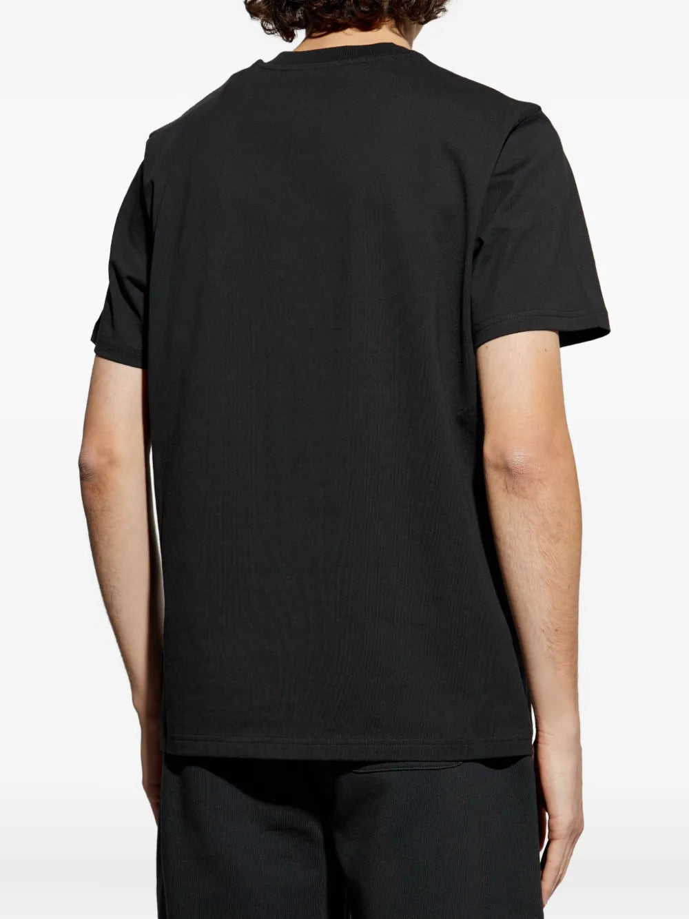 Image of Black Logo T-Shirt by Moncler for Men - Season Autumn-Winter 2025 - Detail View 6