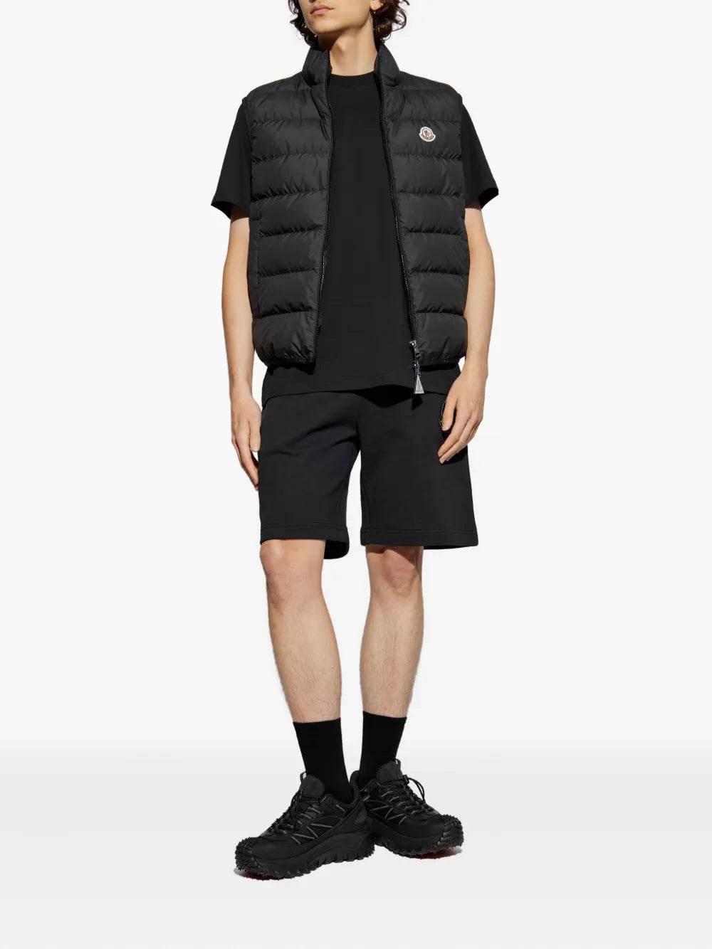 Image of Black Logo T-Shirt by Moncler for Men - Season Autumn-Winter 2025 - Back View