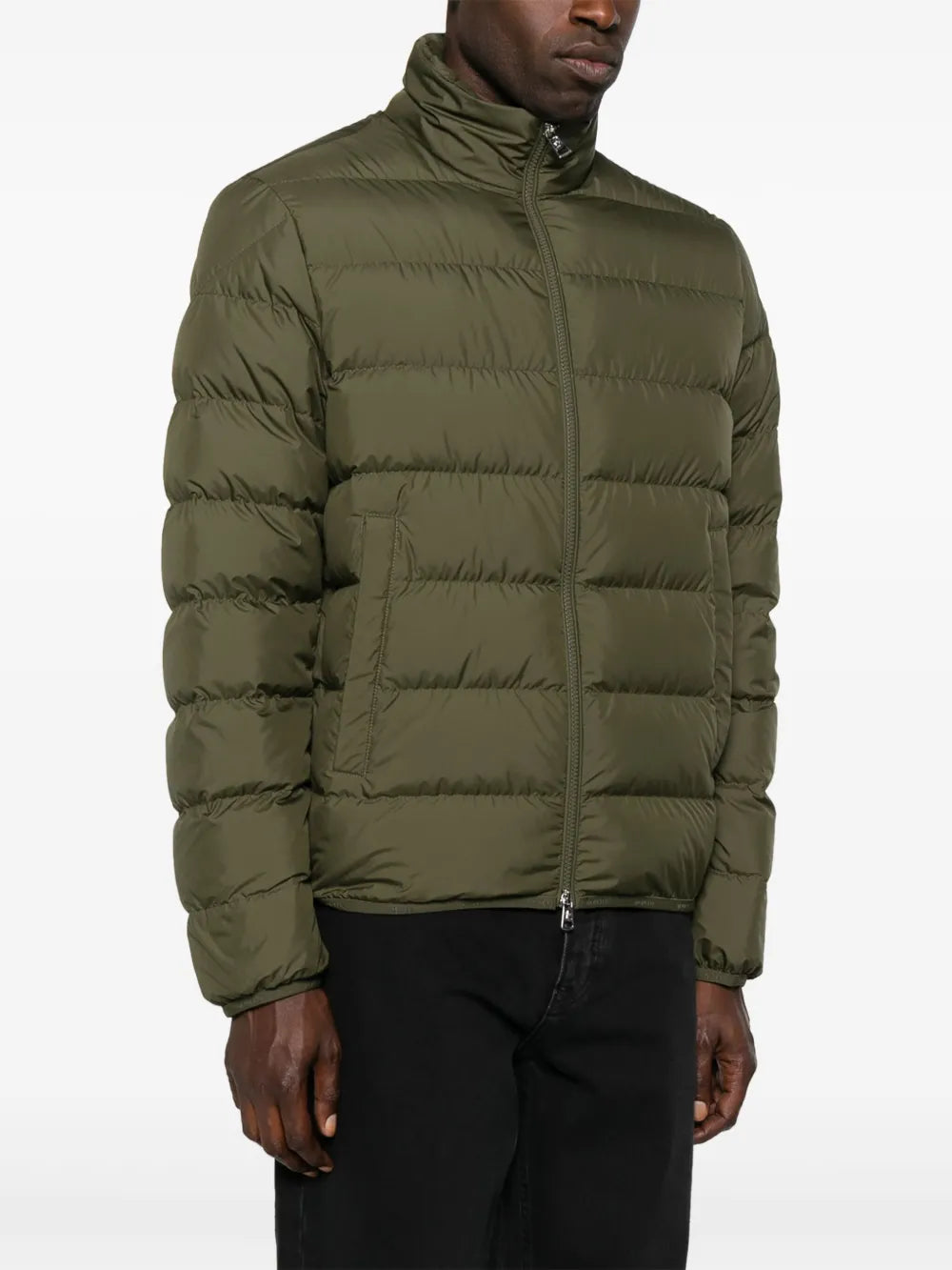 Image of Baudinet Kaki Down Jacket by Moncler for Men - Season Autumn-Winter 2025 - Detail View 1