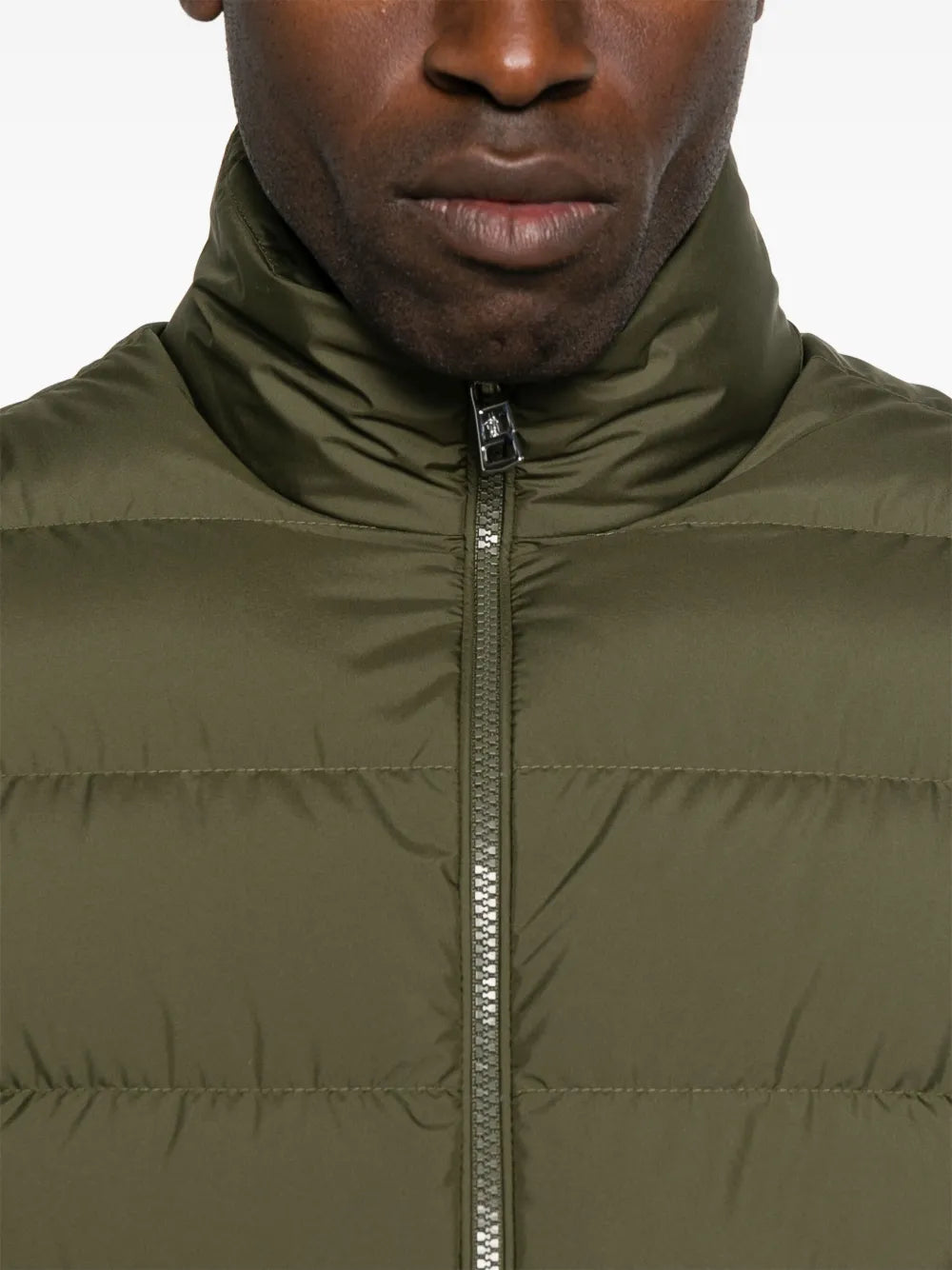 Image of Baudinet Kaki Down Jacket by Moncler for Men - Season Autumn-Winter 2025 - Detail View 7