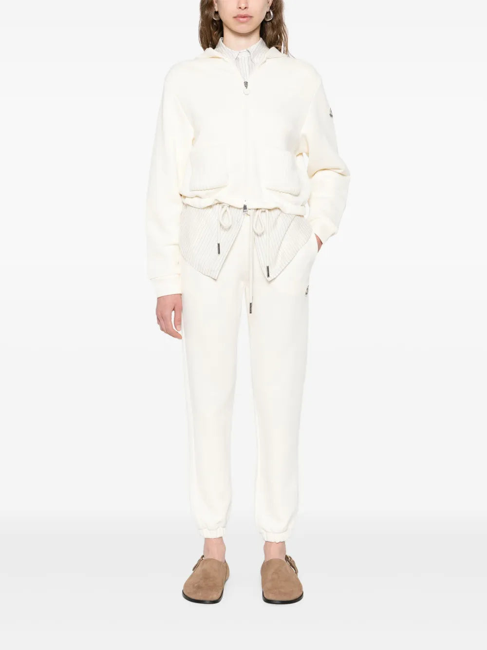 Image of White Sweatpants by Moncler for Women - Season Autumn-Winter 2025 - Back View