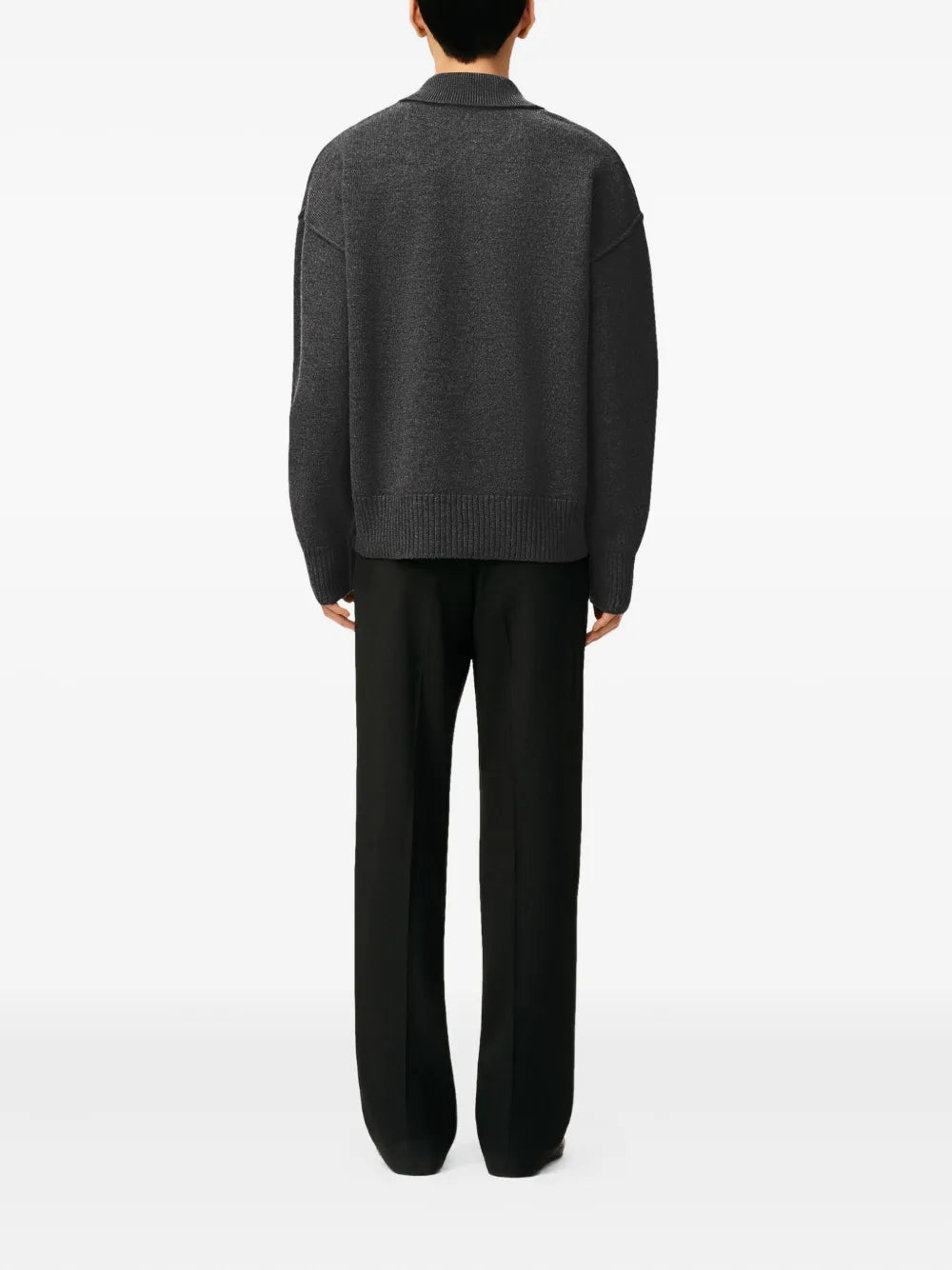 Long Sleeve Wool Polo