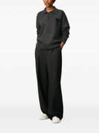 Long Sleeve Wool Polo