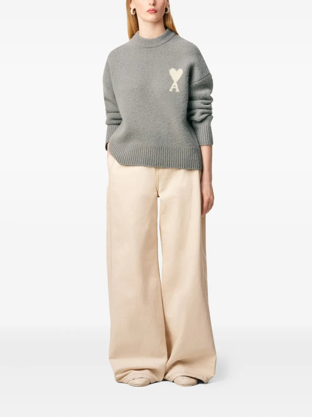 Ami de coeur Grey Sweater - Ami Paris | WE IN STYLE