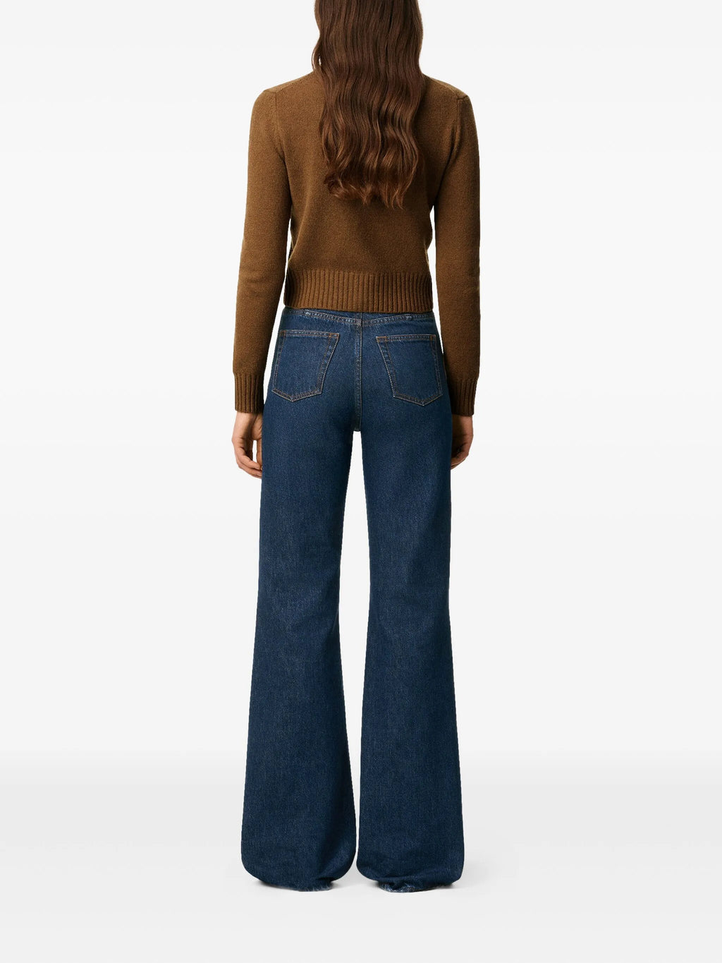 Image of Flared Denim Jean by Ami PARIS for Women - Season Autumn-Winter 2025 - Model view 3