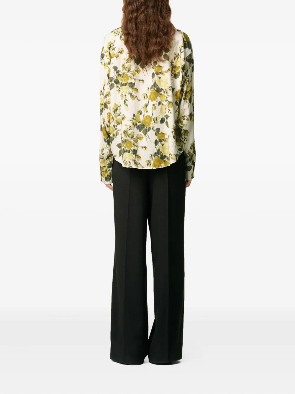 Floral Printed Green Shirt