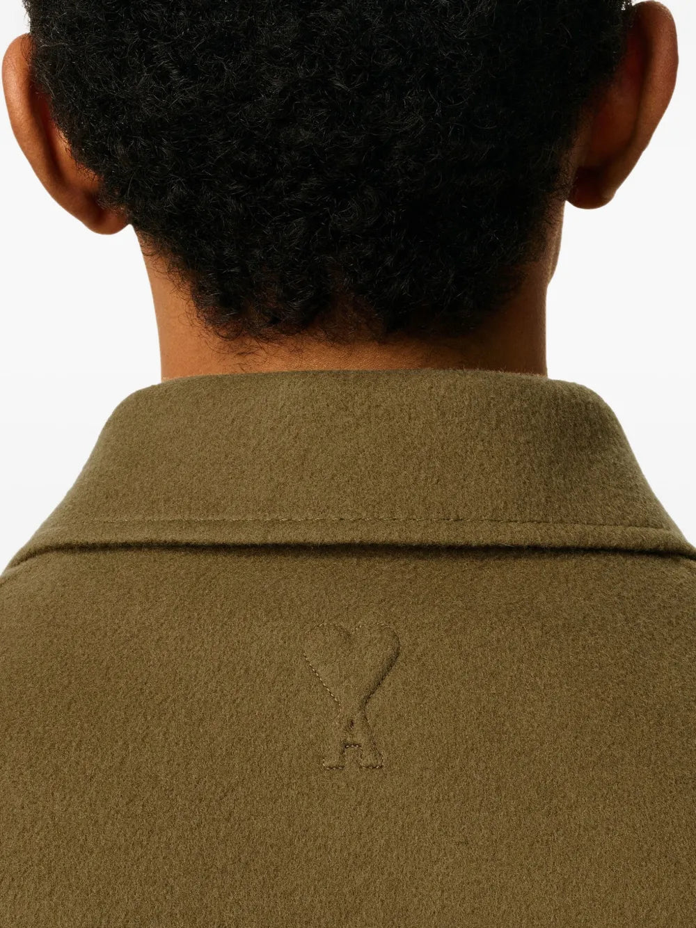 Kaki Wool and Cashmere Jacket