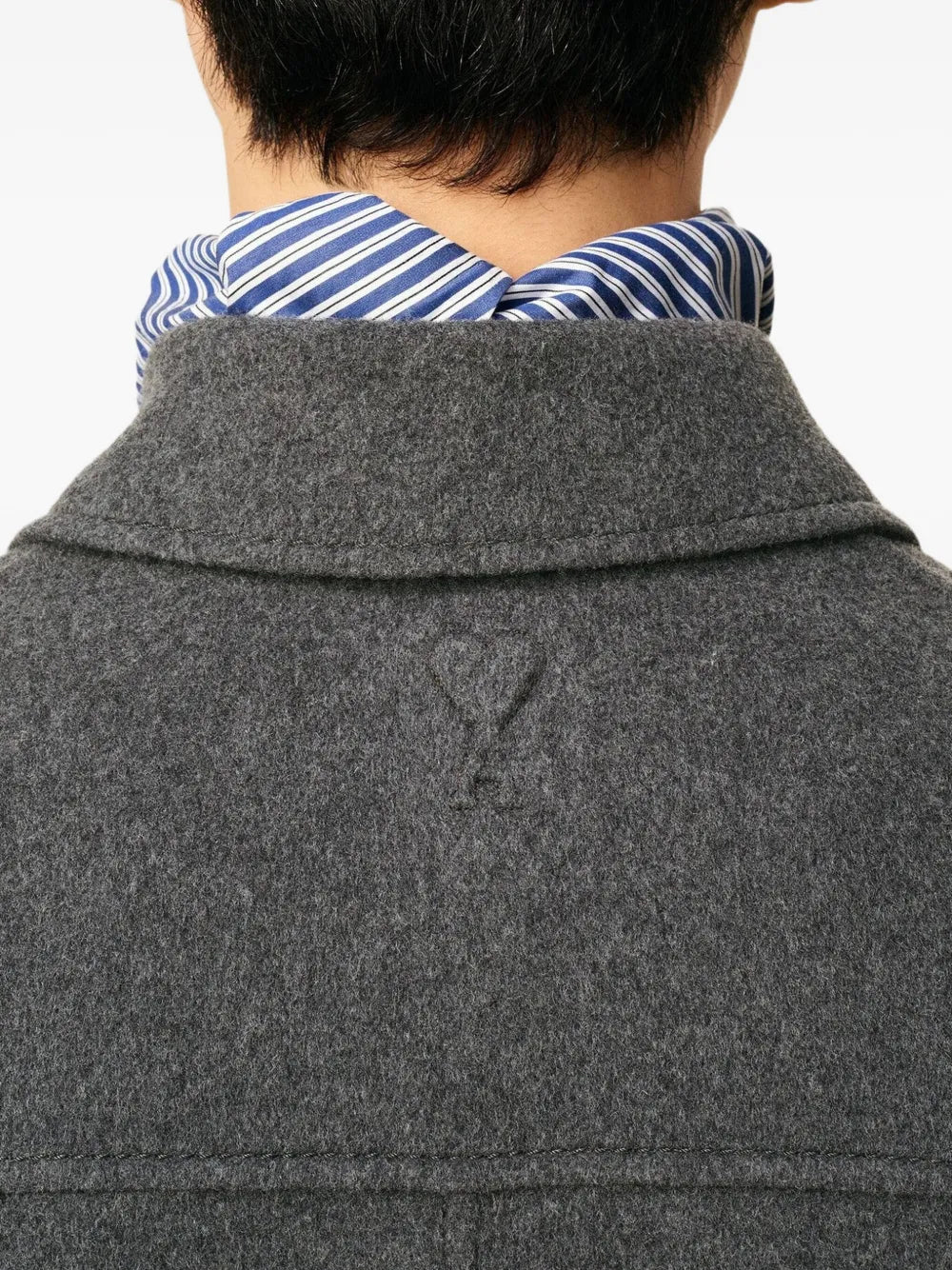 Veste Boule en Laine Grise