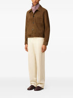 Image of Ami de Coeur Leather Jacket by Ami PARIS for Men - Season Autumn-Winter 2025 - Model view 2
