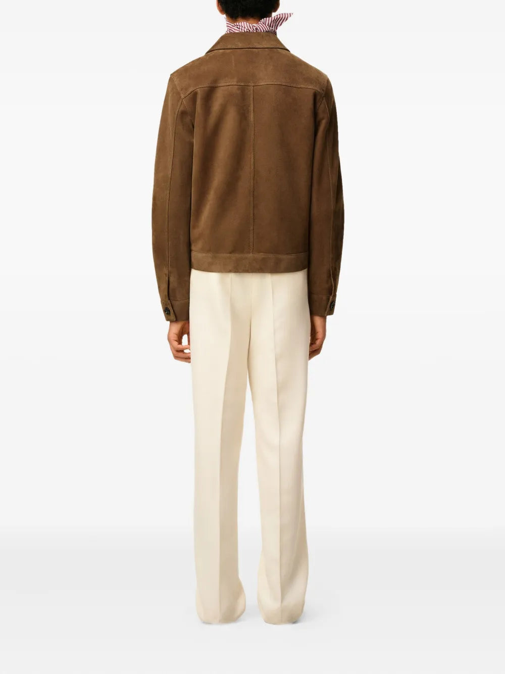 Image de la veste en cuir Ami de Coeur par Ami PARIS pour hommes - Saison Automne-Hiver 2025 - Vue du modèle 3