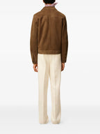Image of Ami de Coeur Leather Jacket by Ami PARIS for Men - Season Autumn-Winter 2025 - Model view 3