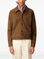 Image of Ami de Coeur Leather Jacket by Ami PARIS for Men - Season Autumn-Winter 2025 - Model view 4