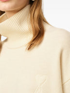Image of Ami de coeur Roll Neck Sweater by Ami PARIS for Women - Season Fall - Winter 2025 - Model view 4