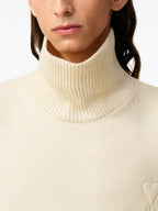 Image of Ami de coeur Roll Neck Sweater by Ami PARIS for Women - Season Fall - Winter 2025 - Model view 5